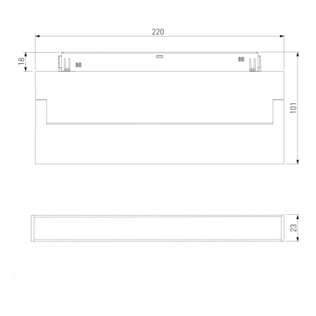 фото Slim Magnetic Трековый светильник 12W 4200K Kos чёрный 85085/01