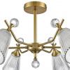 фото Латунь/прозрачное стекло Люстра потолочная Е14 6*40W 220V AURICA CLASSI, арт. 8046/6C