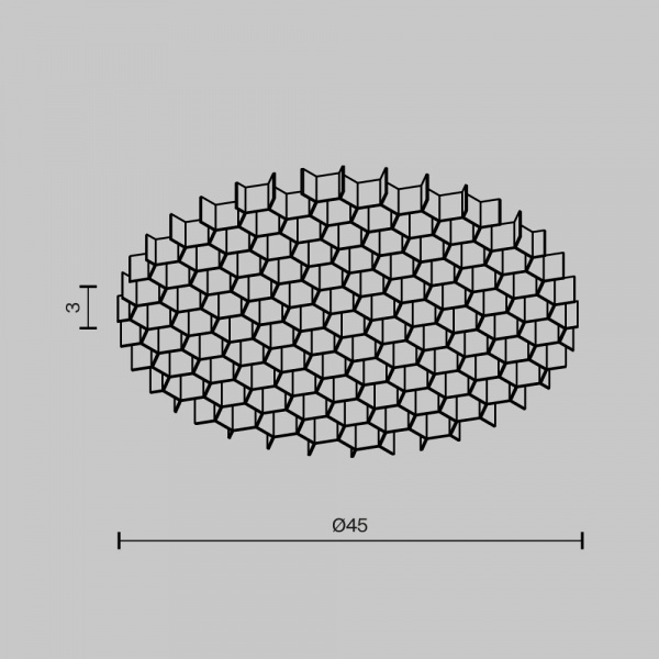 фото Антибликовая решётка ⌀45мм Maytoni Technical HoneyComb-D45, черный