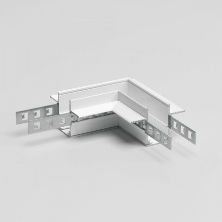 фото Slim Magnetic Коннектор угловой для встраиваемого шинопровода под ГКЛ 9,5мм белый 85214/00