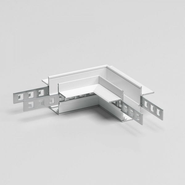 фото Slim Magnetic Коннектор угловой для встраиваемого шинопровода под ГКЛ 9,5мм белый 85214/00