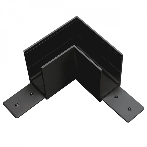 Соединитель PRO L-образный горизонтальный Teta, черный Lightstar 505127-ALU