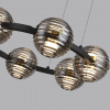 фото Черн./золото/дымчатый/металл/стеко Люстра LED 60W 4000К 1526Лм TRONI L-VISION, арт. 5041/60L