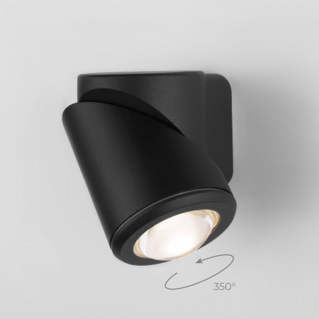 фото Уличный поворотный светодиодный настенный светильник GIRA U LED IP54 35127/U черный