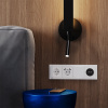 фото Накладка для розетки с заземлением и защитными шторками, с USB A+A, S70 (белый матовый)
