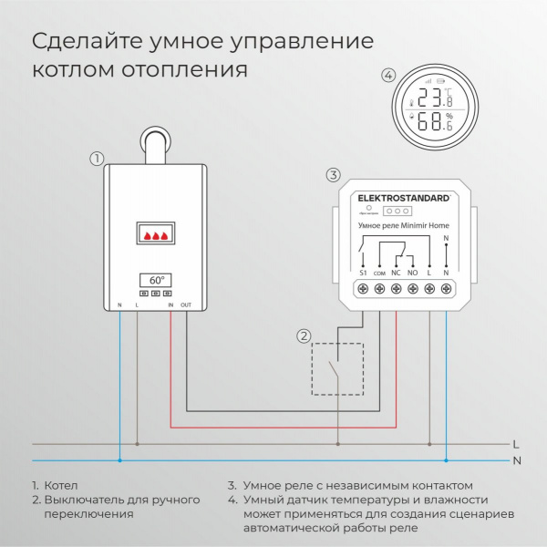 фото Реле Умный дом с независимым контактом 76010/00