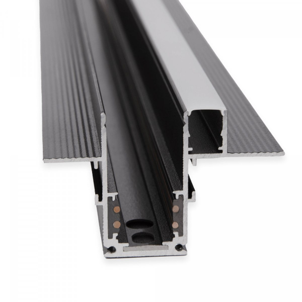 фото Slim Magnetic Шинопровод встраиваемый с местом под светодиодную ленту чёрный (2м) 85132/00