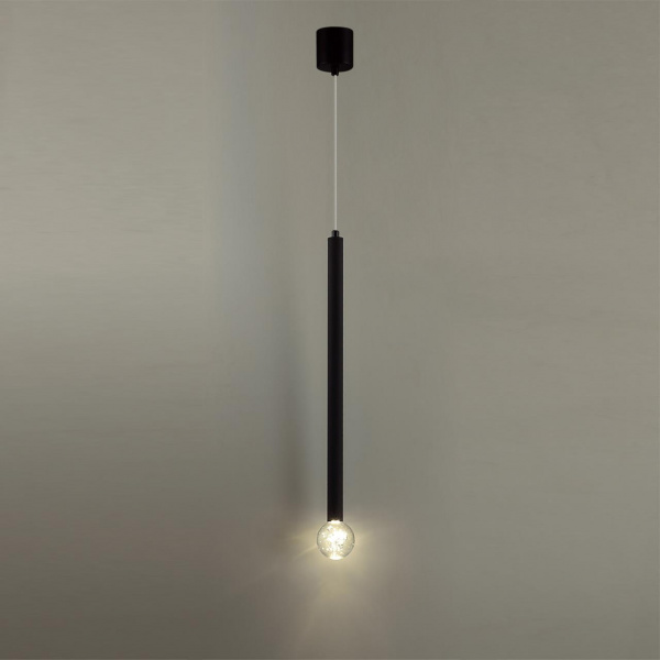 фото Светильник черный/хрустальн. стекло/металл IP20 LED 3W 400Лм 3000K 220-240V FIANO HIGHTECH, арт. 4373/3LA