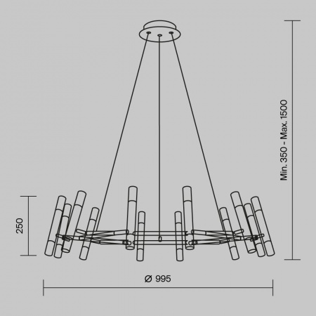 фото Подвесной светильник Maytoni Vigo MOD031PL-24B, черный