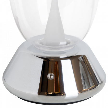 фото Настольная лампа диммируемая 10W 3000K прозрачный/хром Uovo III Lightstar 807904
