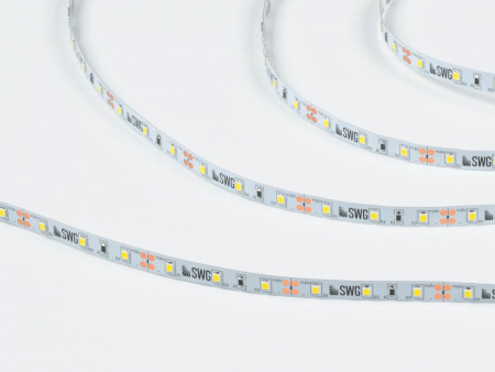 фото Светодиодная лента 2835, 60 LED/м, 6,3 Вт/м, 12В, IP20, Цвет: Нейтральный белый, SWG260-12-6.3-NW-M, катушка 5 м