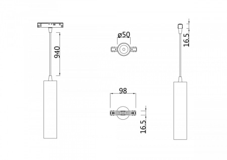 фото Трековый подвесной светильник Maytoni Technical Focus LED TR016-2-12W4K-W, белый