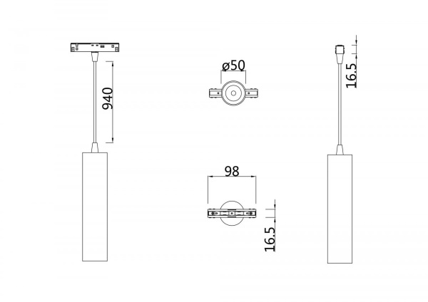 фото Трековый подвесной светильник Maytoni Technical Focus LED TR016-2-12W4K-W, белый