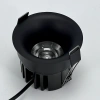 Свет-к LED (S1312) встр. круг. 220-240V COB 12W 4000K черный WO