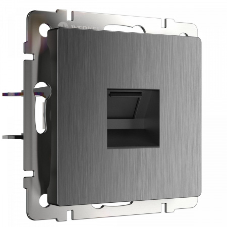 фото Розетка Ethernet RJ-45 (графит рифленый) W1181004