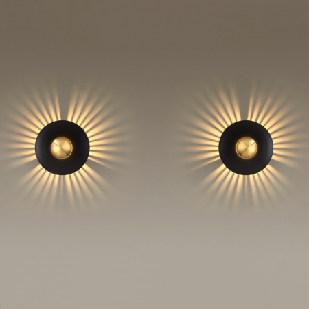 фото Черн/золот/металл Настенный светильник IP20 LED 13W 1520Лм 3000K ADAMAS MIDCENT, арт. 4223/13WL