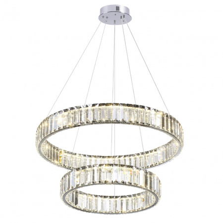 фото Хром/прозрачный металл/хрусталь Люстра LED 60W 4000K 7140Лм VEKIA L-VISION, арт. 4930/60L