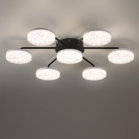 фото Черный, металл/акрил Люстра потолочная с ПДУ LED 90W 3000-6000К 220V DIDANA LEDIO, арт. 8236/7CL