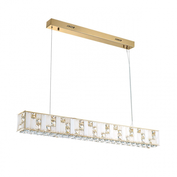 Золото/прозрачный/белый/металл/хрусталь/алебастр Подвес LED 35W 3700K CROSSA HALL, арт. 5072/50L