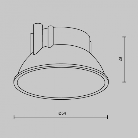 фото Декоративная черная рамка-отражатель для светильников серии Альфа / Alfa LED Maytoni Technical Ring8-10W-RD-B, черный