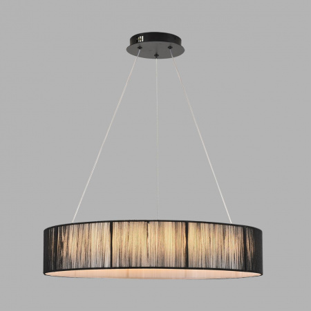 фото Черный, металл/текстиль/силикон Люстра подвесная LED 40W 3000/4000/6000K 220V KAVA LEDIO, арт. 8371/40L