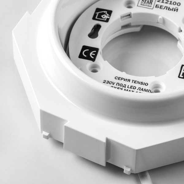 фото Встраиваемый светильник для натяжного потолка под лампу 230V~50Hz GX53 max 12W Tensio, белый Lightstar 212100