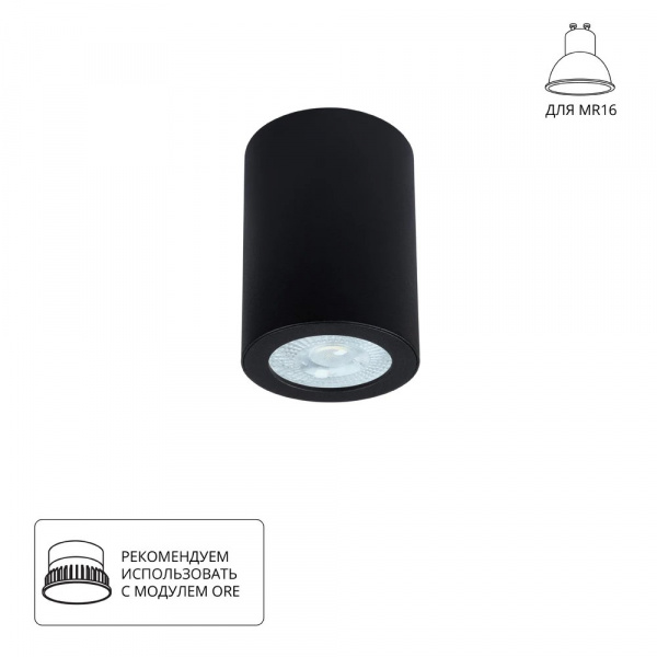 Точечный накладной светильник Arte Lamp TINO A1468PL-1BK