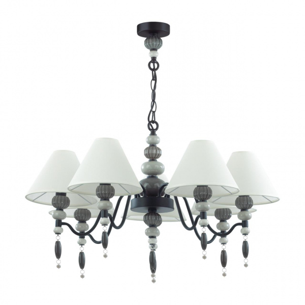 Черный матов./серый/молочный металл/керамика/ткань Люстра E14 7*40W SOCHI MODERN, арт. 4896/7