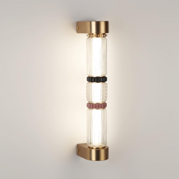 фото Сатин.латунь/терракот/черный Настенный светильник LED 12W 4000K COLLIER L-VISION, арт. 5455/12WL