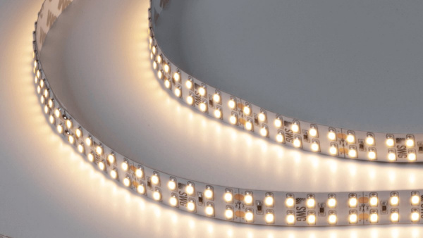 Светодиодная лента 3528, 240 LED/м, 19,2 Вт/м, 24В, IP20, Цвет: Теплый белый, SWG3240-24-19.2-WW-M, катушка 5 м