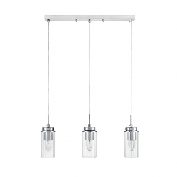 Хром/прозрачный металл/металл Подвес Е14 3*40W 220V ISHA COMFI, арт. 8102/3A