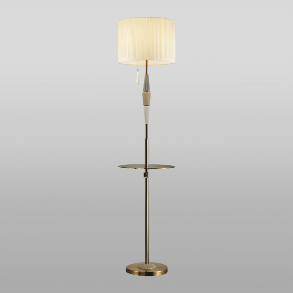 фото Бронзовый/светло-коричневый/кремовый/металл/керамика/ткань Торшер E27 1*60W LATTE CLASSIC, арт. 5403/1F