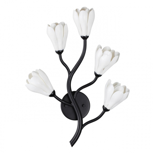Черный матовый/белый/фарфор Бра G4 LED 5*5W GARDI MODERN, арт. 5090/5W