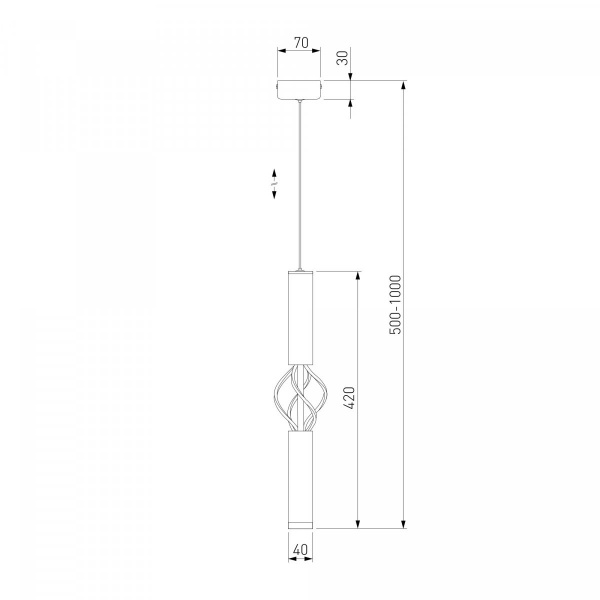 фото Подвесной светодиодный светильник 50191/1 LED белый/хром