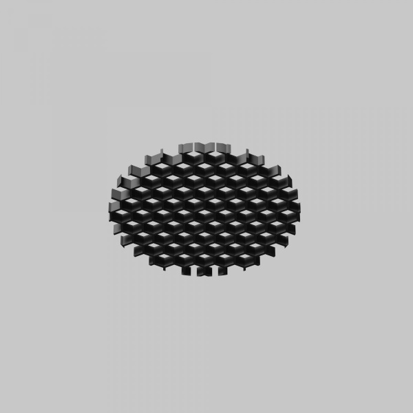 фото Антибликовая решётка для светильников серии Омут / Dip 10Вт Maytoni Technical HoneyComb001-D32, черный