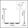 фото Черный/прозрачный/металл/стекло Подвес G9 6*20W 220V TORONTO SUSPENTIONI, арт. 6561/6