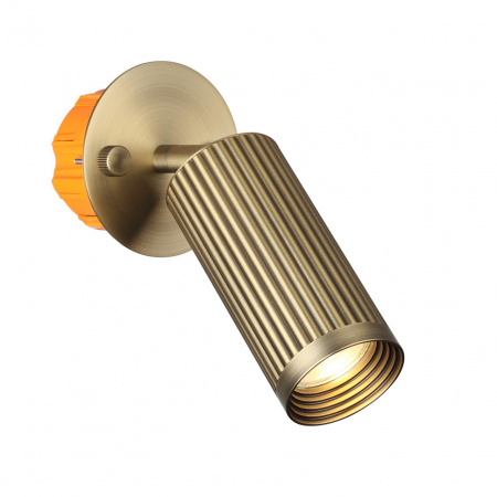фото Настенный св-к поворотный на 180°/350° металл/под латунь IP20 LED GU10 10W 220V MANCHESTER HIGHTECH, арт. 7013/1WA