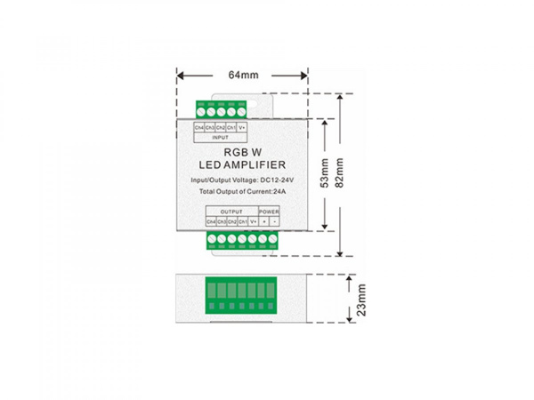 фото Усилитель SWG RGB+W,24А, AMP-RGBW-24A