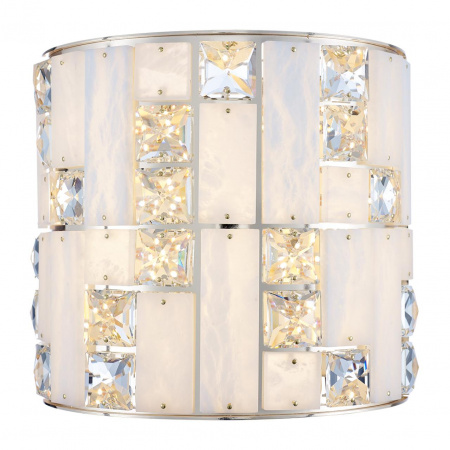 фото Золото/прозрачный/белый/металл/хрусталь/алебастр Бра LED 15W 3700K CROSSA HALL, арт. 5072/28WL