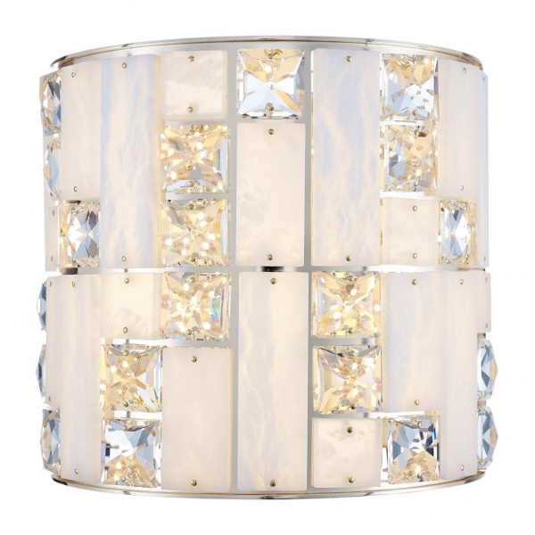фото Золото/прозрачный/белый/металл/хрусталь/алебастр Бра LED 15W 3700K CROSSA HALL, арт. 5072/28WL