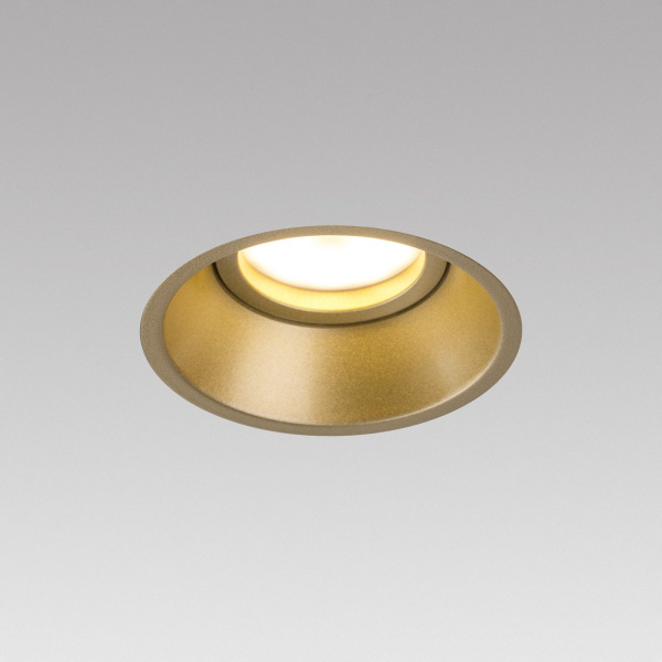 фото Комплект из светильника и рамки DOMINO ROUND MR16 ЗОЛОТО Domino Lightstar G214603