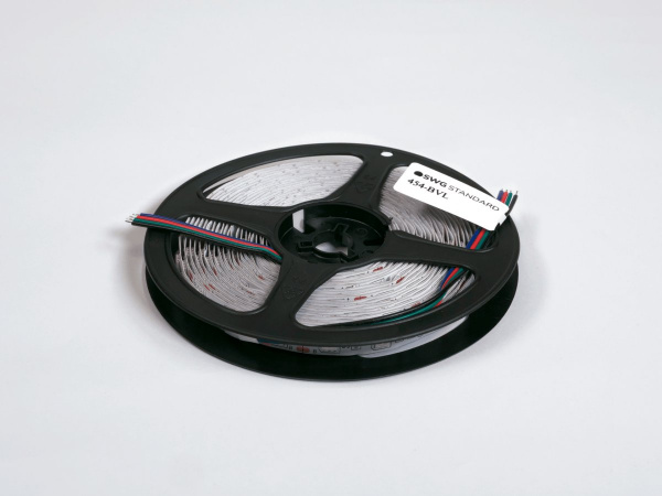 фото Светодиодная лента 5050, 60 LED/м, 14,4 Вт/м, 12В, IP20, Цвет: RGB, SWG560-12-14.4-RGB-M, катушка 5 м