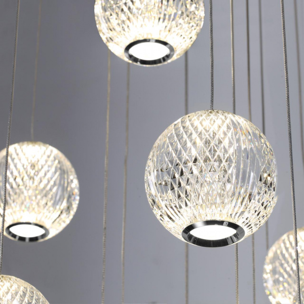 фото Хром/прозрачный/металл/акрил Люстра каскадная LED 120W 4000K 6600Лм CRYSTAL L-VISION, арт. 5007/120L