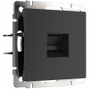 фото WL08-RJ-11/ Телефонная розетка RJ-11 (черный матовый) WL08-RJ-11