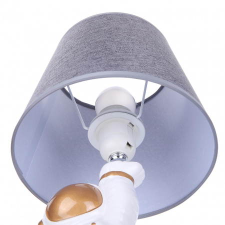 фото Белый/серый, керамика/текстиль Настольная лампа Е27 1*60W 220V ATLAS MODERNI, арт. 8208/1T