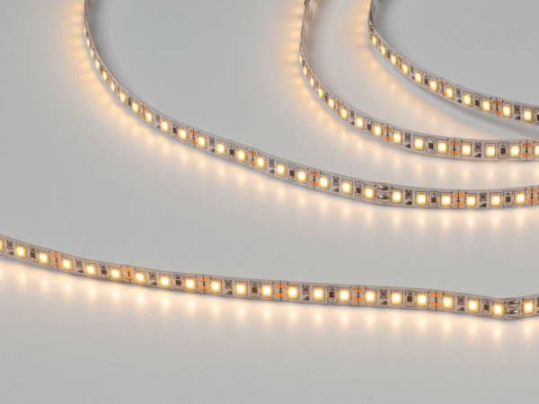 Светодиодная лента 2835, 120 LED/м, 9,6 Вт/м, 12В, IP20, Цвет: Теплый белый, SWG2120-12-9.6-WW-M, катушка 5 м