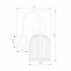 фото Настенный светильник со стеклянным плафоном 11143 Sophia Green Cognac