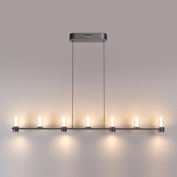 фото Светильник темный никель/акрилл/металл IP20 LED 40W 2470Лм 3000K 180° 220V DEFANCE HIGHTECH, арт. 7143/45L