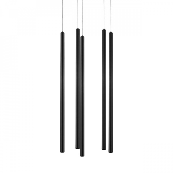 фото Люстра подвесная Tubo, черный Lightstar L5T747347