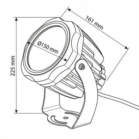 фото Прожектор LED зеленый G5530 30W 24° IP65 черный